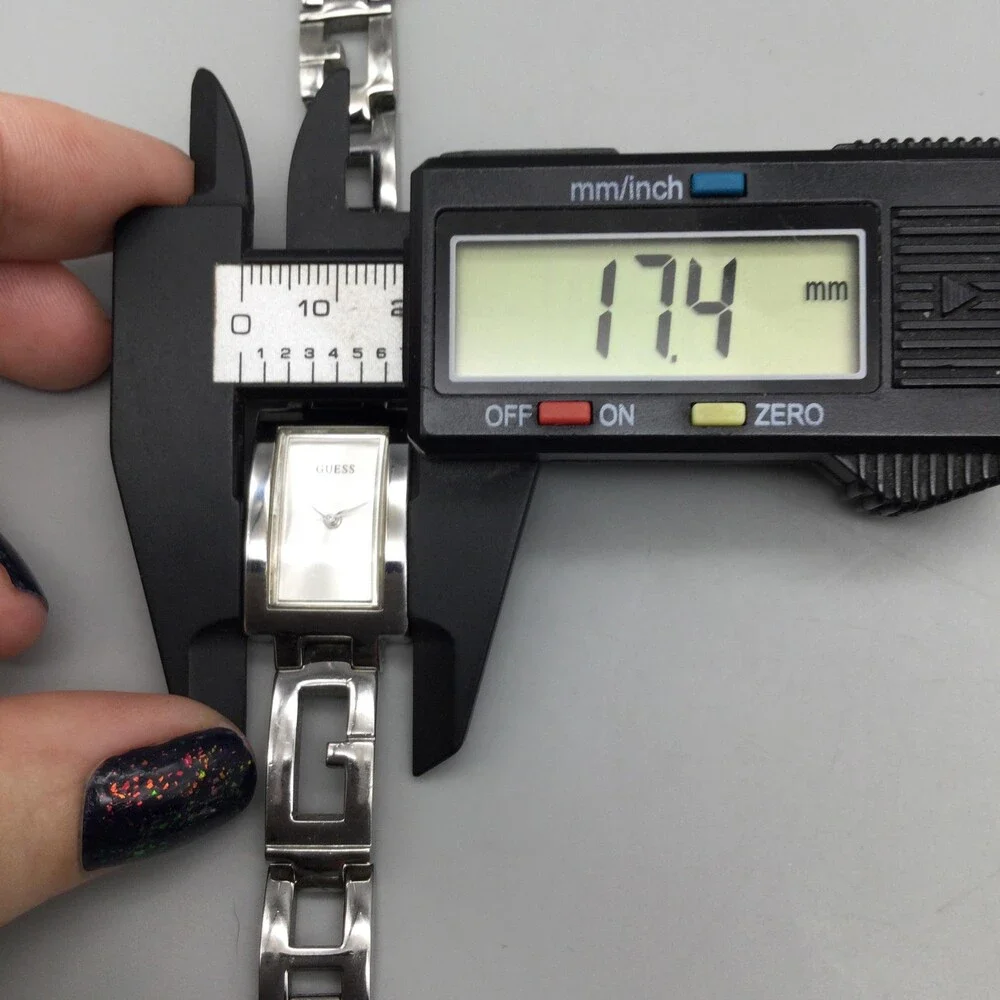 Guess G5755L Womens Watch 17mm Silver Tone Stainless Bracelet New Battery 7.5